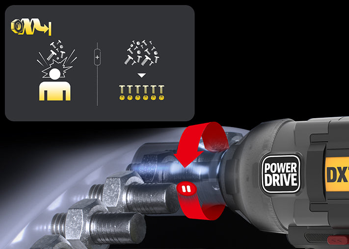 DX73B 18V Brushless Impact Wrench -1700Nm - Skin Only