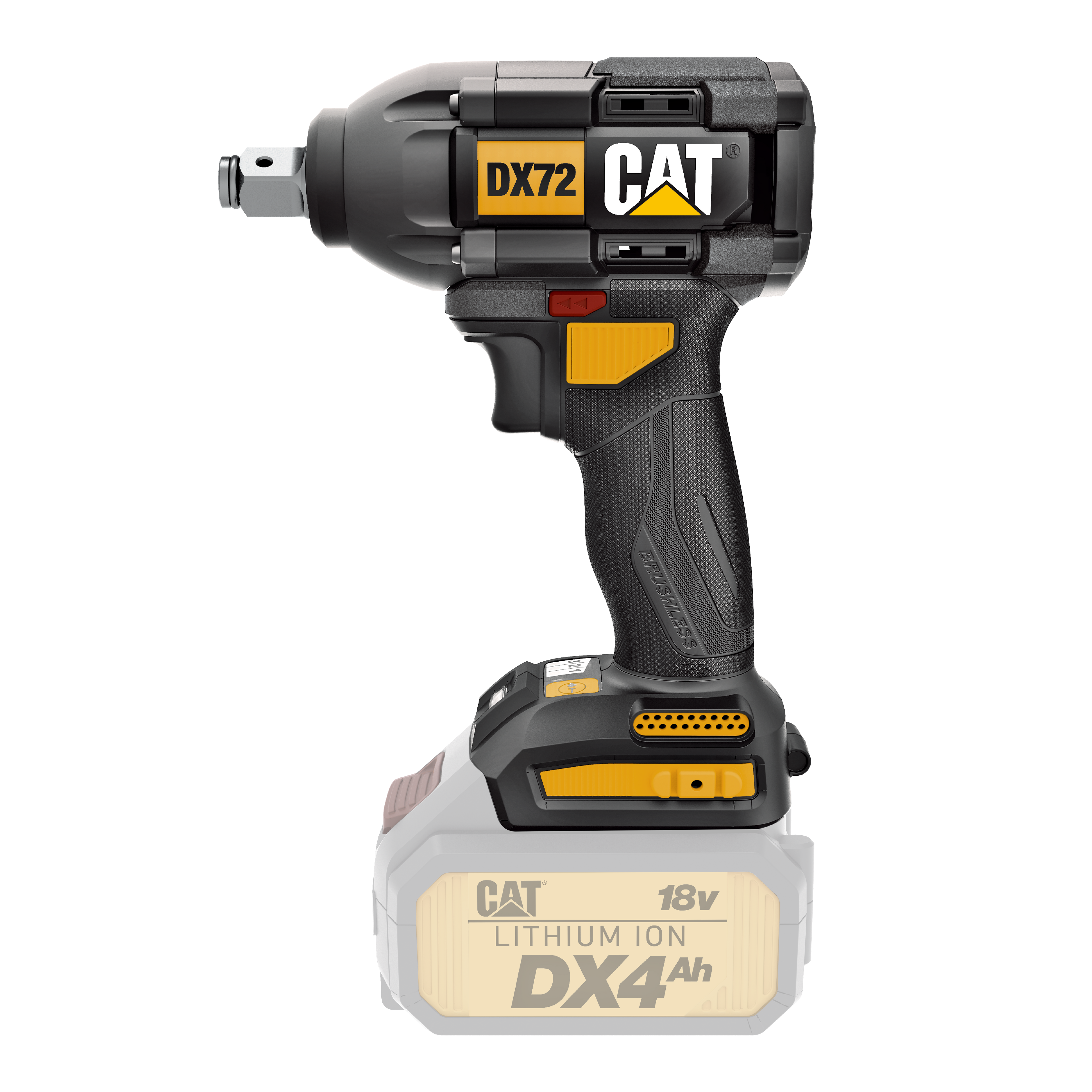 Cat® DX72B 18V Brushless 1/2" Drive Compact Impact Wrench - Skin Only