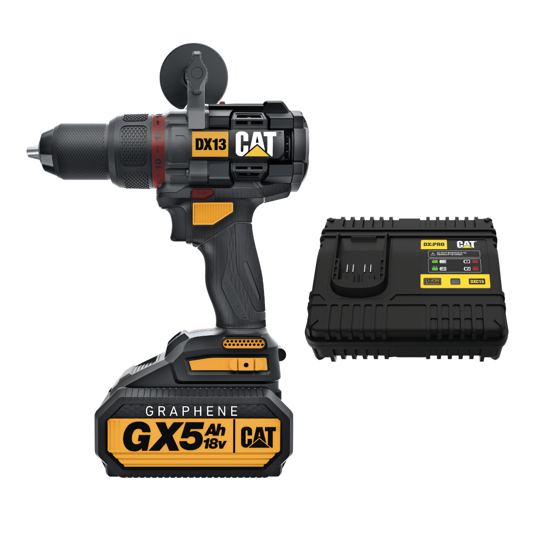 Cat® DX131G5F 18V Brushless Hammer Drill Kit 80Nm with Bonus 4.0ah Battery