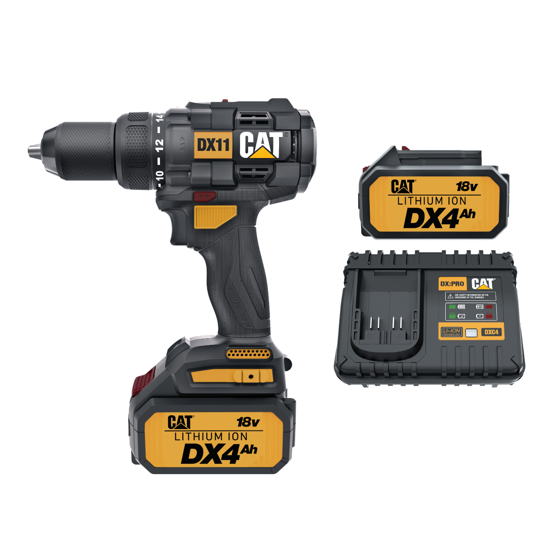 Cat® DX112B4K 18V Brushless Drill Driver Kit 65Nm