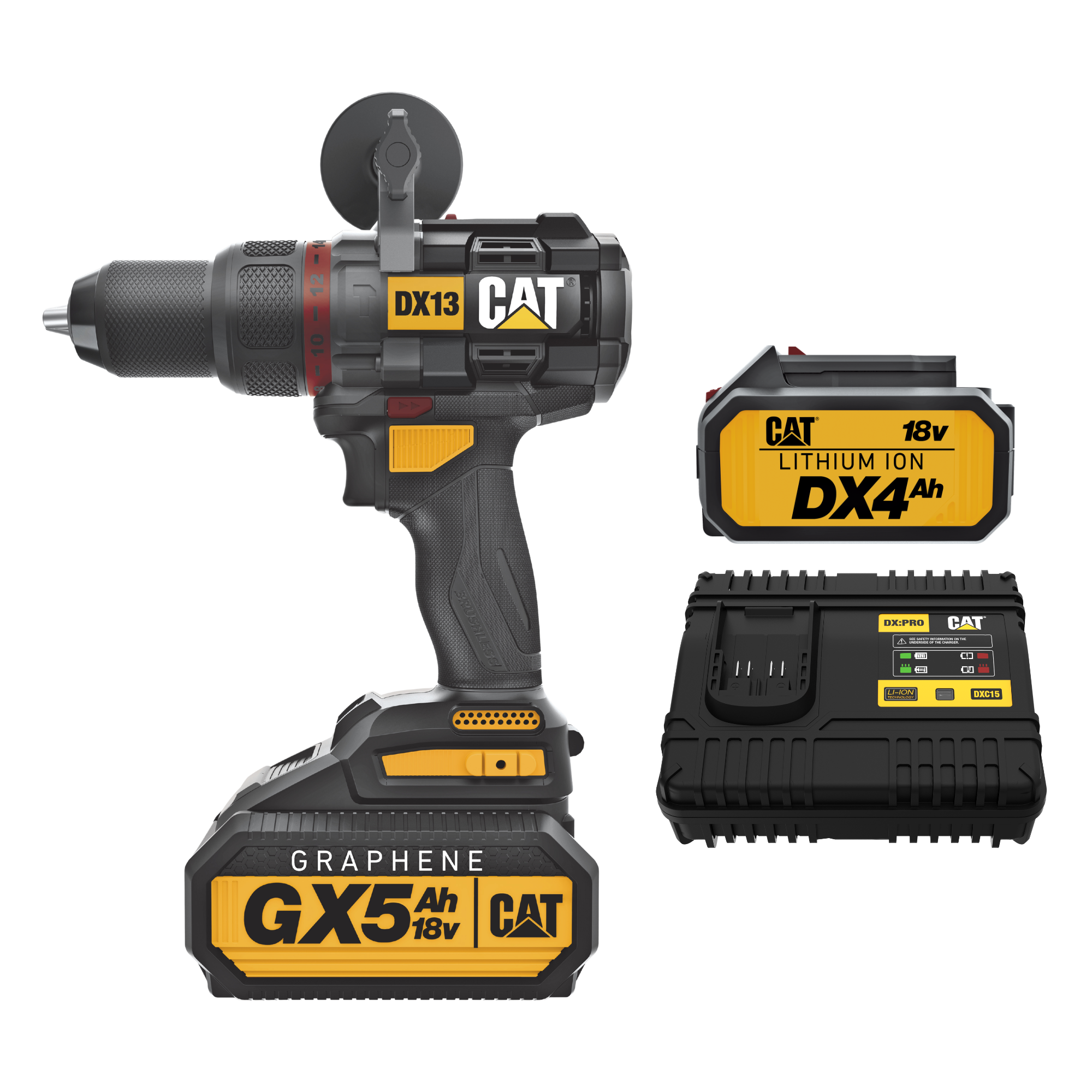 Cat® DX131G5F 18V Brushless Hammer Drill Kit 80Nm with Bonus 4.0ah Battery