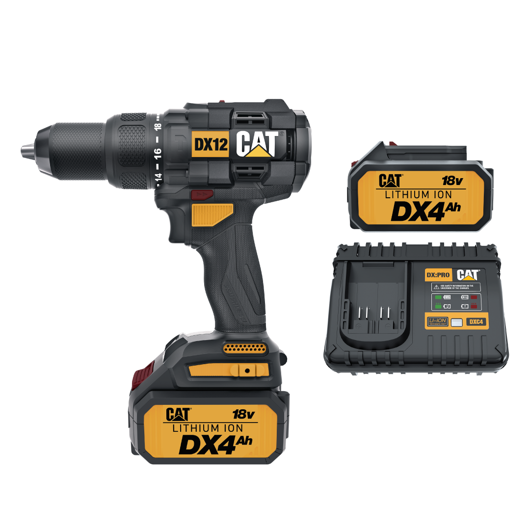 Cat® DX122B4K 18V Brushless Compact Hammer Drill Kit 65Nm