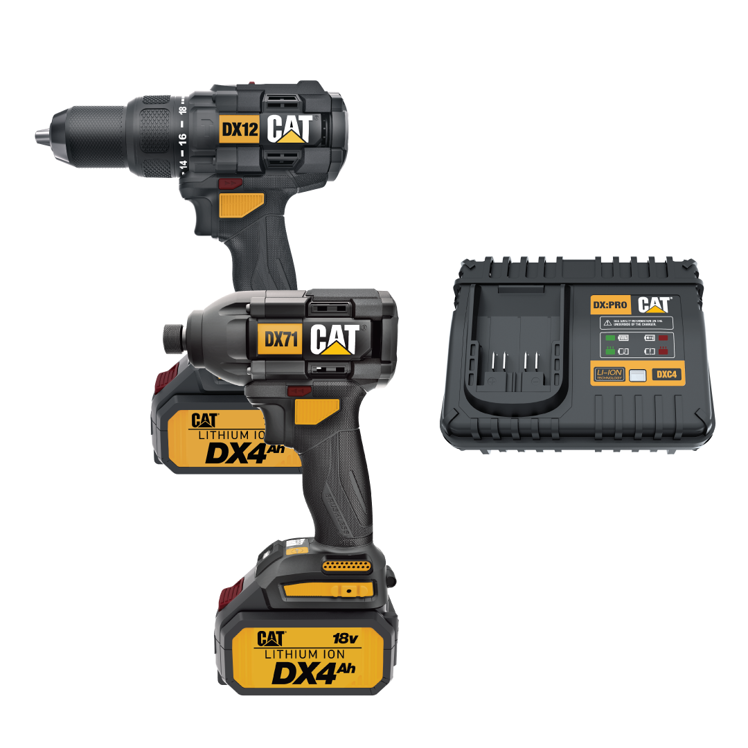 Cat® 2T1C2B4K 18V Brushless Compact 2pc Combo Kit